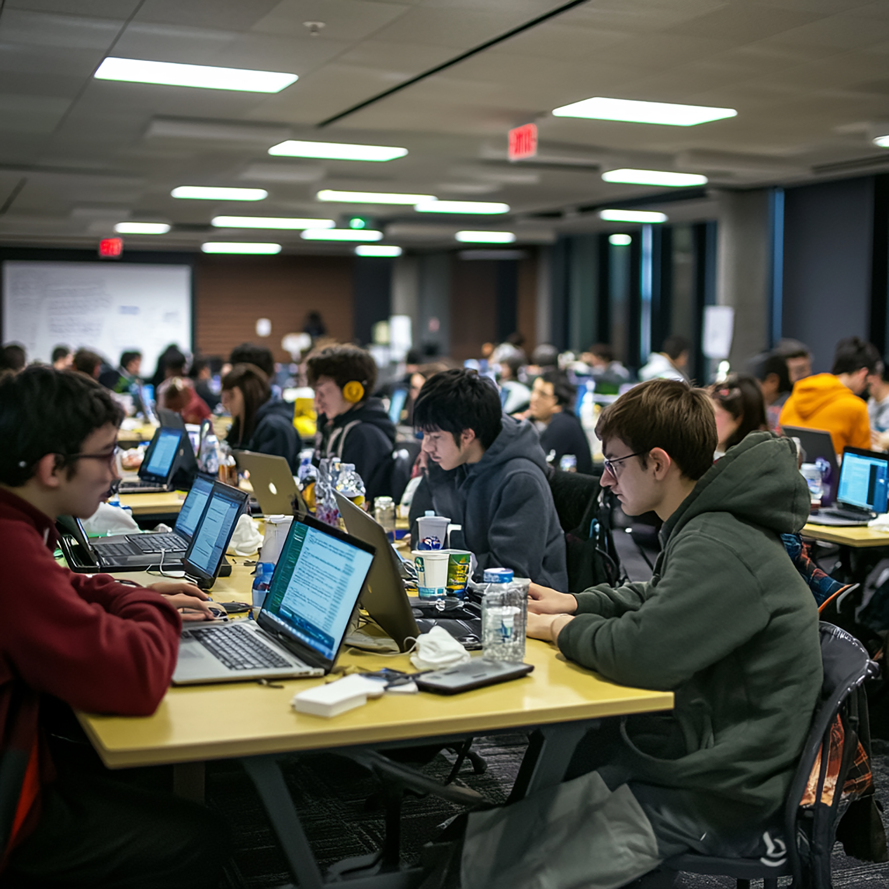 Participants attending a tech event